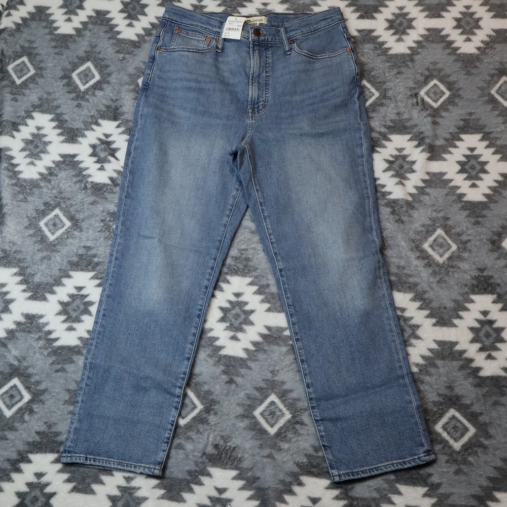 Madewell The Perfect Vintage Jean Blue High Rise Straight Leg Denim W30x26.5"